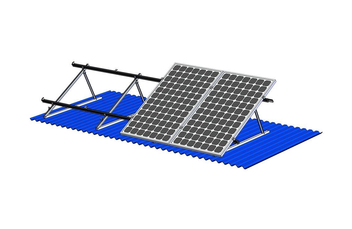 Регулируема соларна наклонена система за монтаж за плосък покрив