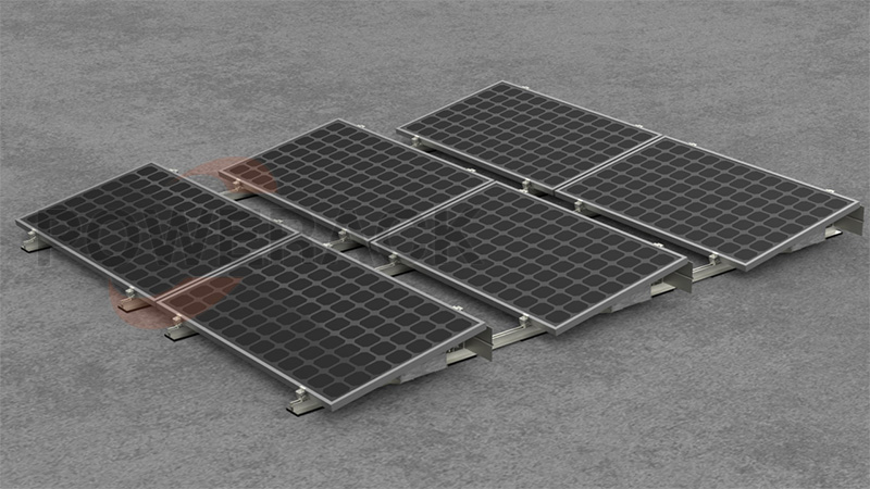 Разгледайте системата Powerack Flat Roof Ballasted-B за слънчеви фотоволтаични скоби